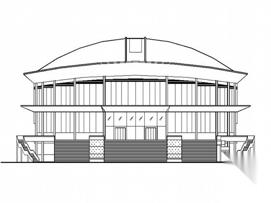 [广西]某三层框架结构体育馆建筑施工图施工图下载【ID:165149166】