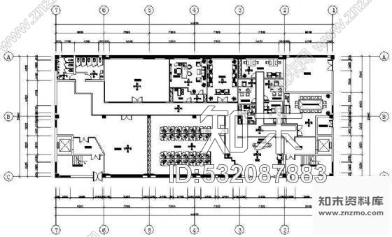 施工图某服饰公司办公室CAD装修图施工图下载【ID:532087883】