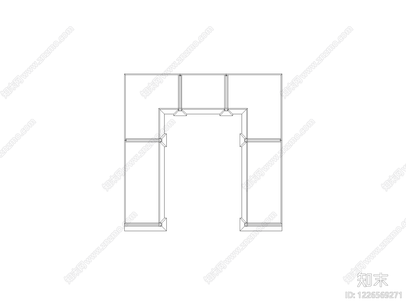 门窗安装节点cad施工图下载【ID:1226569271】