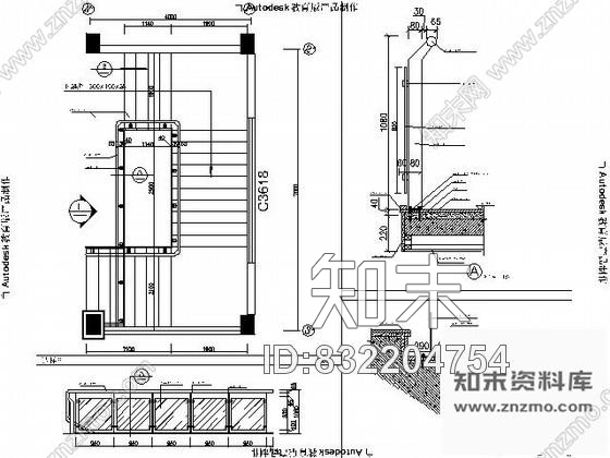 图块/节点酒店次入口楼梯详图cad施工图下载【ID:832204754】