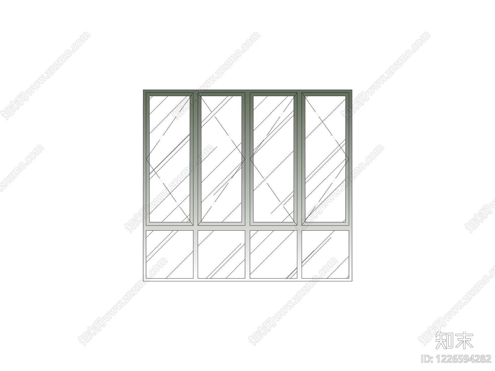 外窗系统cad施工图下载【ID:1226594282】