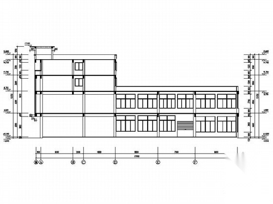 [衢州]某四层农贸综合市场建筑施工图cad施工图下载【ID:165138151】