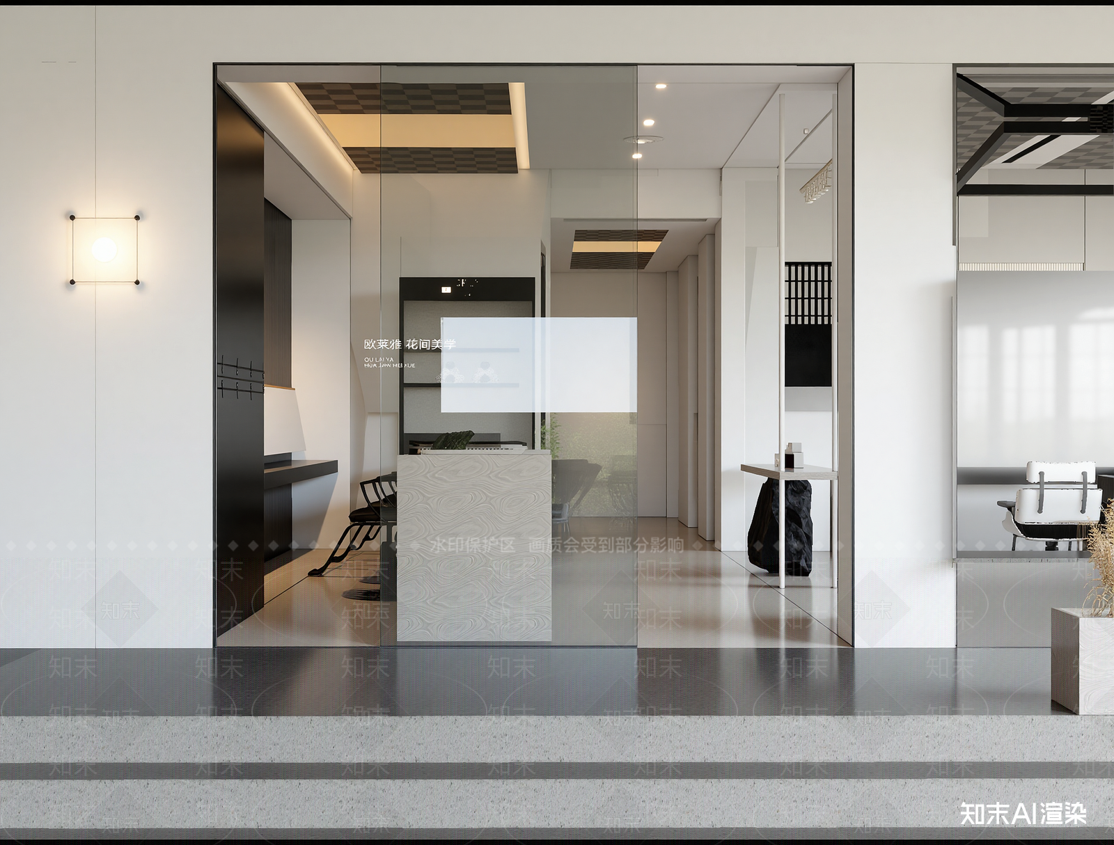 现代售楼处3D模型下载【ID:1214338866】