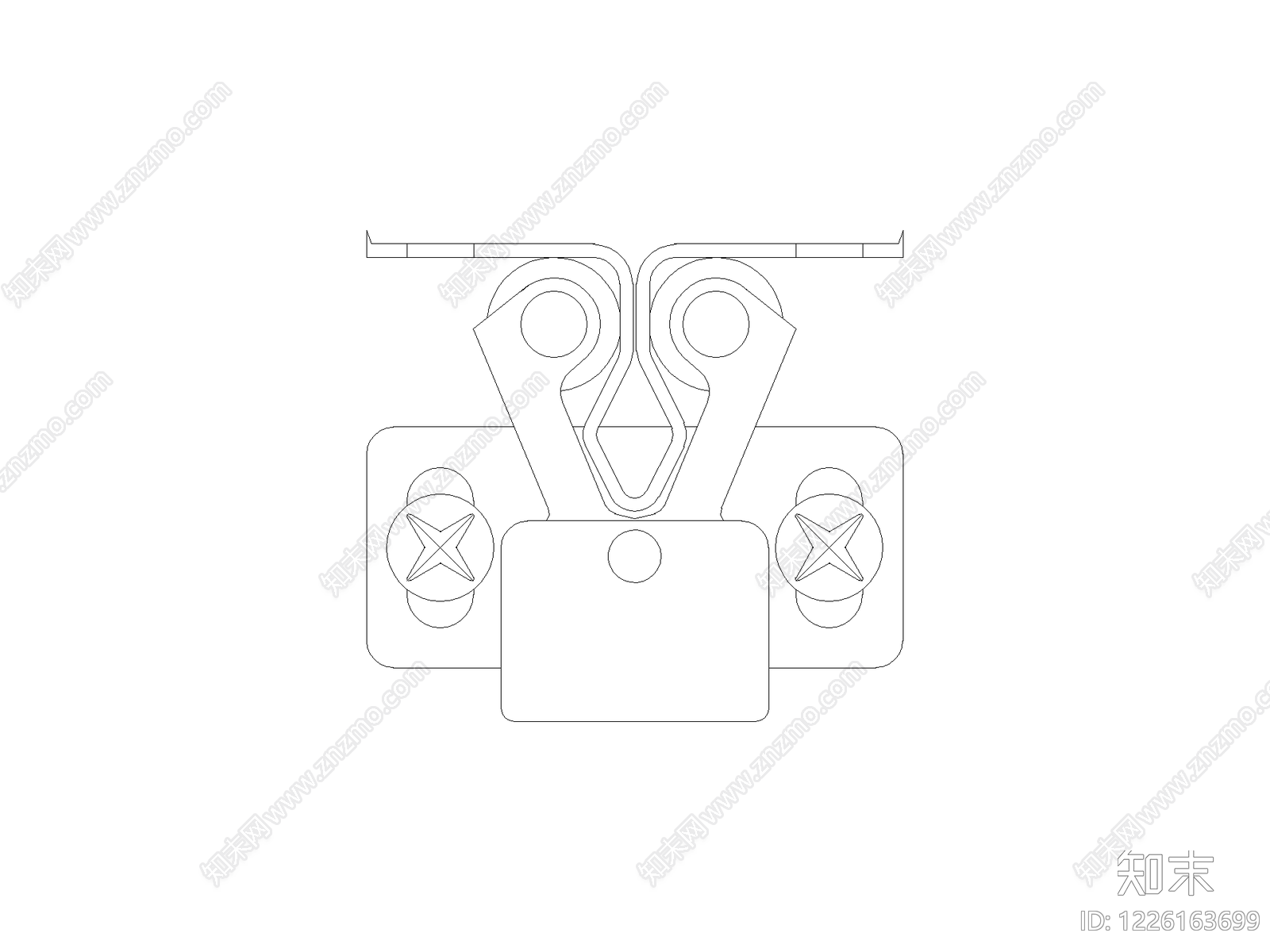 现代五金管件现代五金管件门把手膨胀螺栓管件弯头门锁施工图cad施工图下载【ID:1226163699】