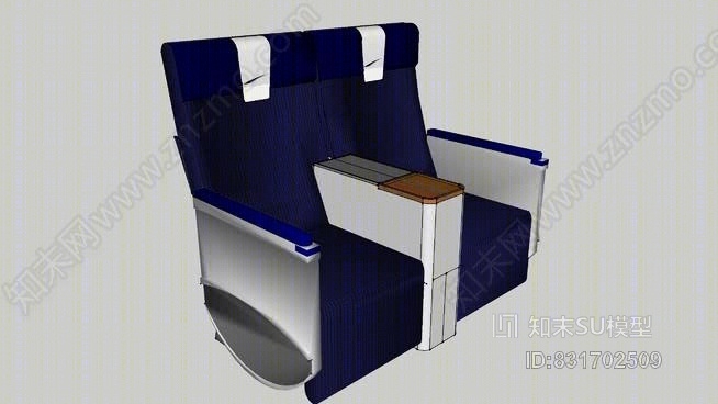 以色列航空公司波音767铂级座椅SU模型下载【ID:831702509】