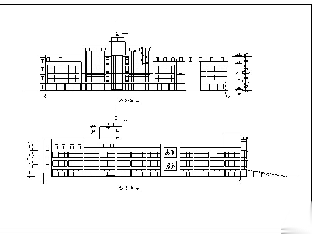 5套商业建筑设计方案CADcad施工图下载【ID:151445126】