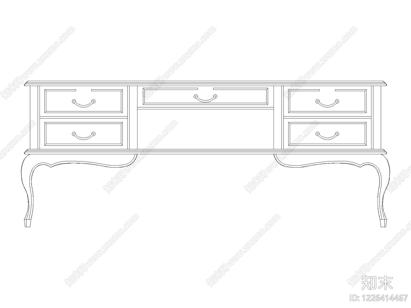 柜子平立面cad施工图下载【ID:1226414467】