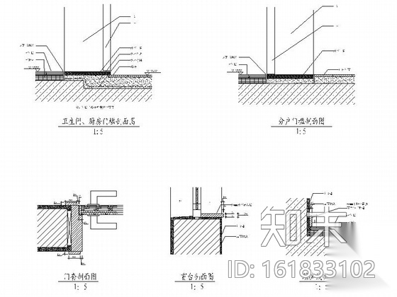 高档小区现代三居室室内装修施工图cad施工图下载【ID:161833102】