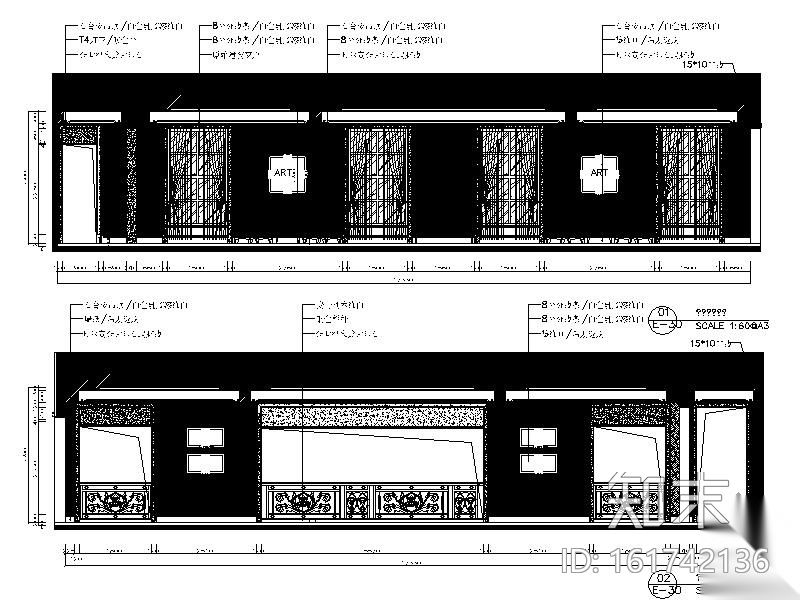 [浙江]某欧式售楼厅室内装修图cad施工图下载【ID:161742136】