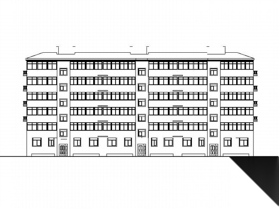 [鹤壁]某六层砖混结构住宅楼建筑施工图cad施工图下载【ID:167626125】