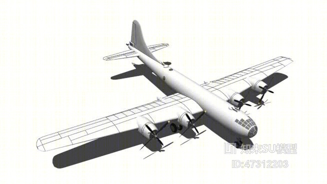 B-29超级空中堡垒SU模型下载【ID:47312203】