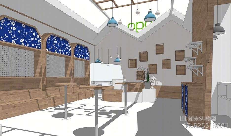 展厅室内设计SU模型下载【ID:625319001】