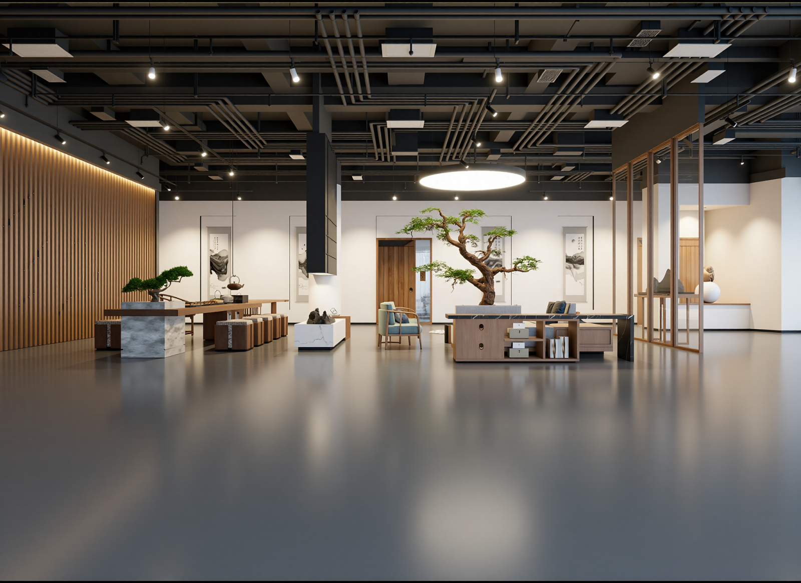 新中式家具展厅3D模型下载【ID:1214056466】