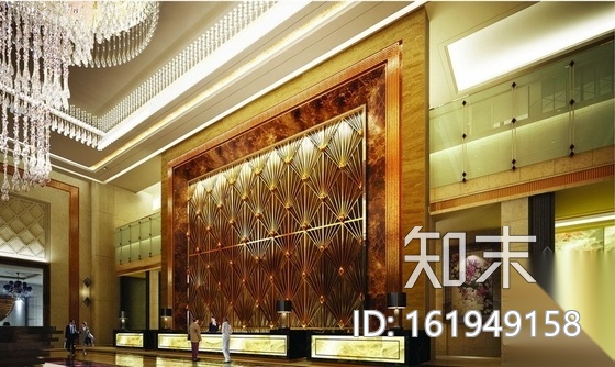 [河北]某五星级豪华酒店首层室内装修施工图（含效果）cad施工图下载【ID:161949158】