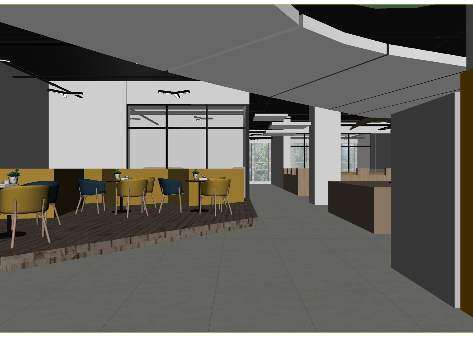 现代办公大厅3D模型下载【ID:1214760564】