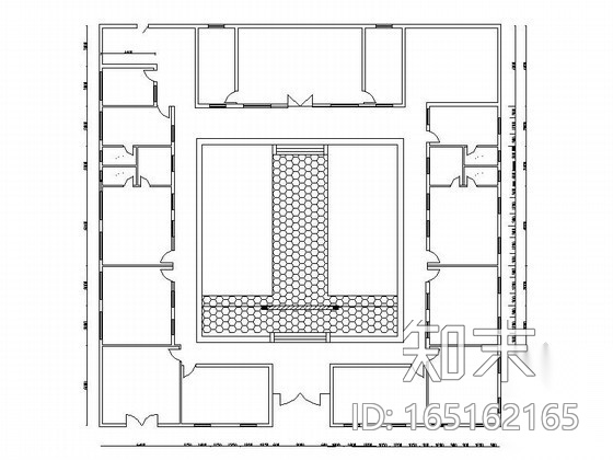 [山西]某仿古建筑四合院建筑施工图施工图下载【ID:165162165】