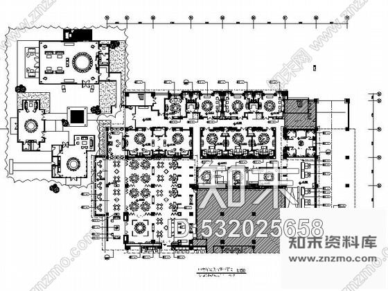 施工图云南精品高级现代风格商务酒店中餐厅室内装修施工图含效果cad施工图下载【ID:532025658】