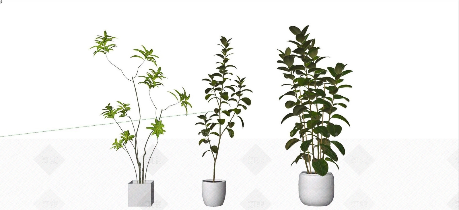 绿植盆栽SU模型下载【ID:1127404696】