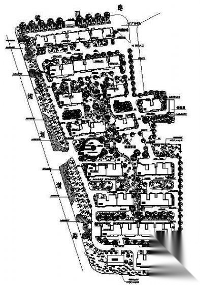 苏州某小区绿化规划总平图施工图下载【ID:161065133】