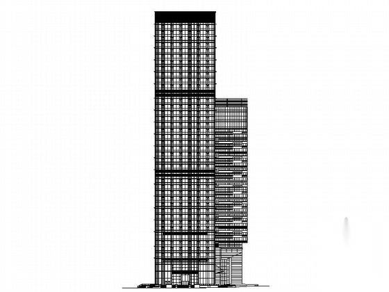 [广东]39层现代风格商业综合体及单体建筑设计施工图cad施工图下载【ID:166707102】