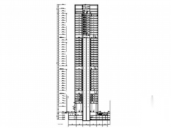 [广东]39层现代风格商业综合体及单体建筑设计施工图cad施工图下载【ID:166707102】