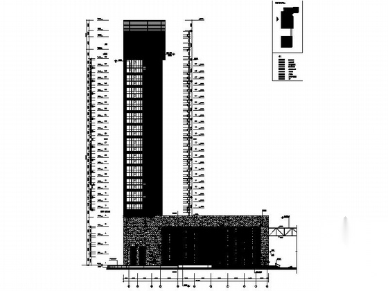 [广东]39层现代风格商业综合体及单体建筑设计施工图cad施工图下载【ID:166707102】