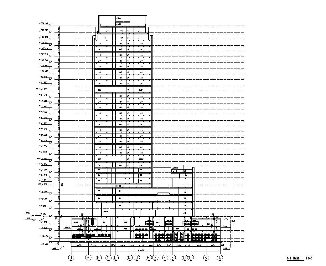 [陕西]西安竹园企业总部大楼建筑施工图设计（CAD）施工图下载【ID:149945137】