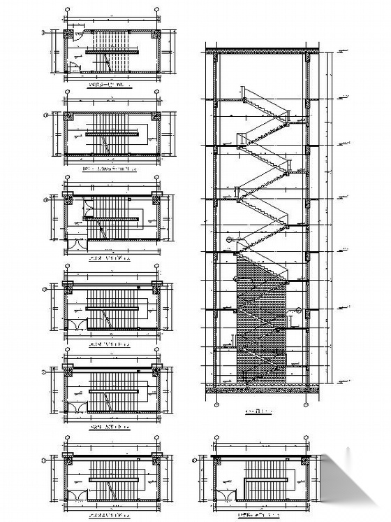 [成都]现代多层幕墙式商业建筑施工图cad施工图下载【ID:168303141】