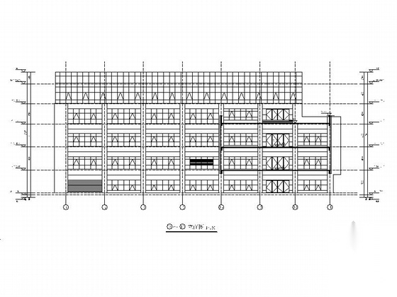 [成都]现代多层幕墙式商业建筑施工图cad施工图下载【ID:168303141】