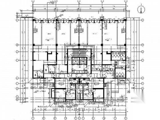 [西安]现代高层塔式住宅带底商建筑施工图cad施工图下载【ID:168486148】