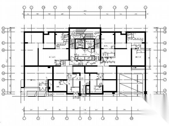[西安]现代高层塔式住宅带底商建筑施工图cad施工图下载【ID:168486148】