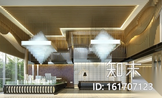 [浙江]现代新城高档售楼中心室内装修施工图cad施工图下载【ID:161707123】