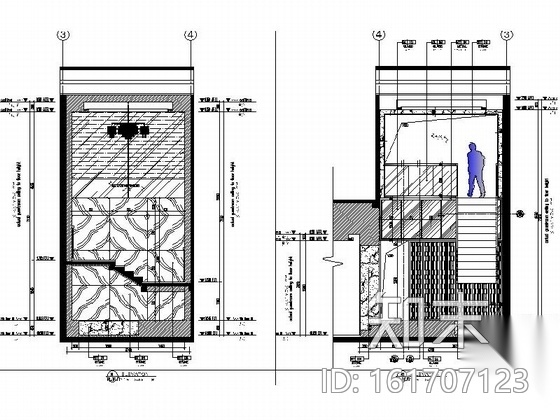 [浙江]现代新城高档售楼中心室内装修施工图cad施工图下载【ID:161707123】