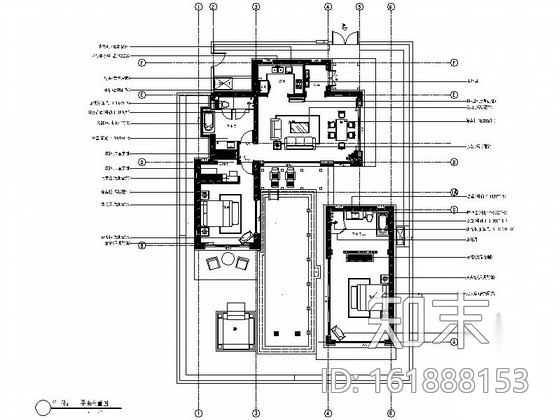 [海南]某度假区别墅A户型室内装修图cad施工图下载【ID:161888153】