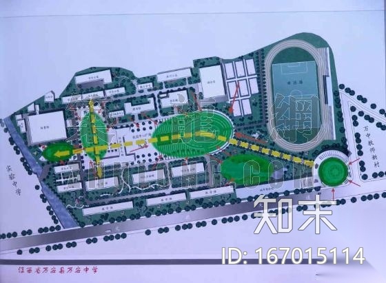 江西万安中学规划设计方案cad施工图下载【ID:167015114】