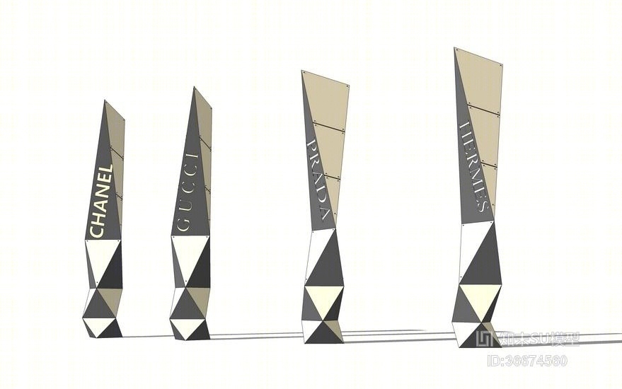 商业街路灯SU模型下载【ID:36674560】