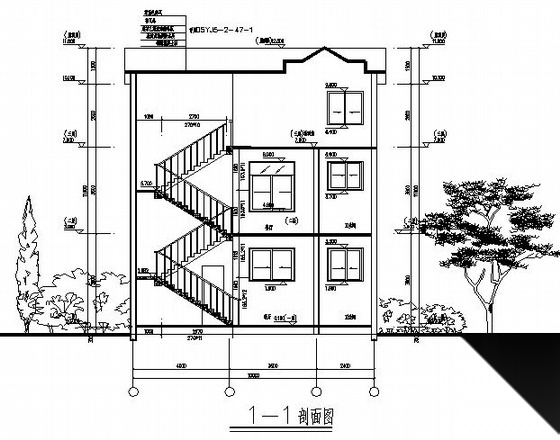 [睢县]某回族三层住宅楼建筑施工图cad施工图下载【ID:166072197】