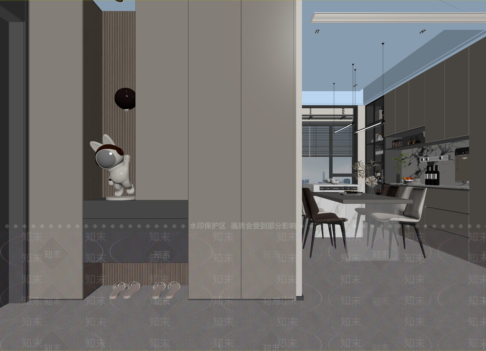 现代玄关3D模型下载【ID:1214799724】