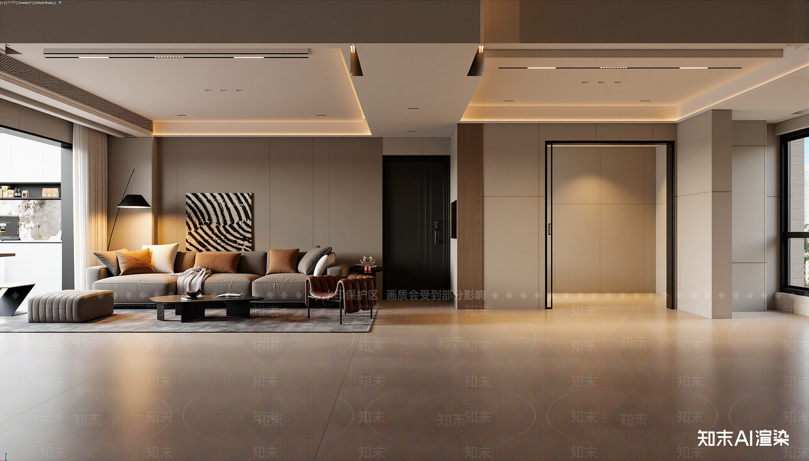 现代家居客厅3D模型下载【ID:1222014670】