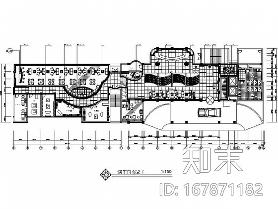 华夏大酒店大堂装修图施工图下载【ID:167871182】