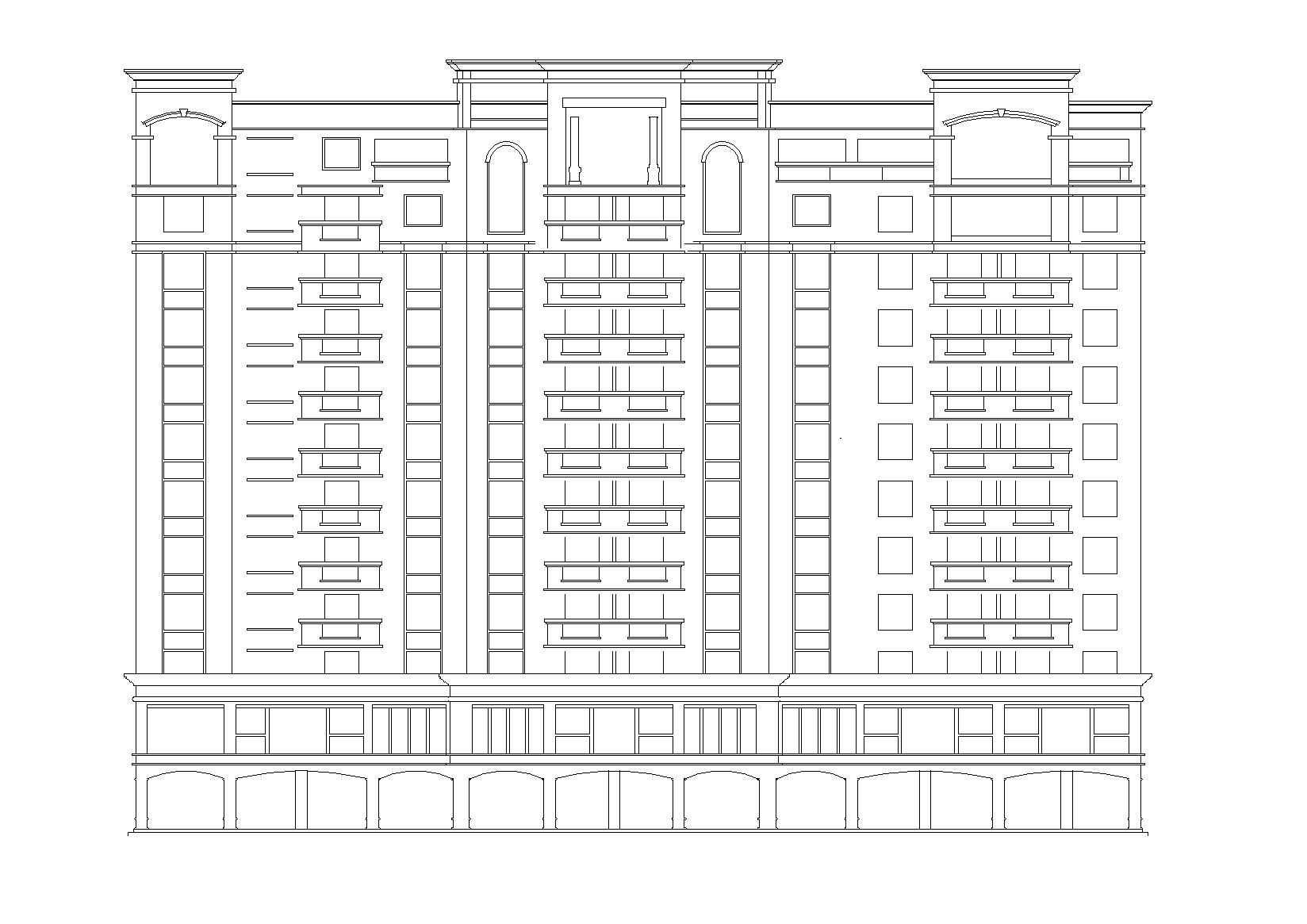 [广州]12层商住建筑施工图cad施工图下载【ID:165136154】