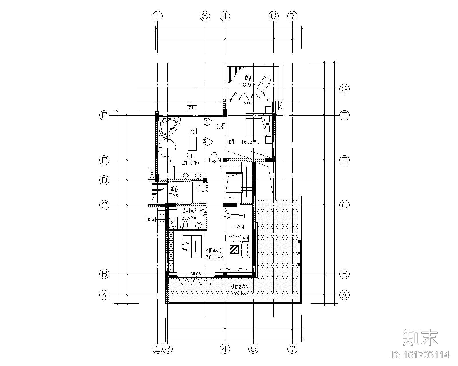 [福建]某古典别墅施工图及效果图cad施工图下载【ID:161703114】