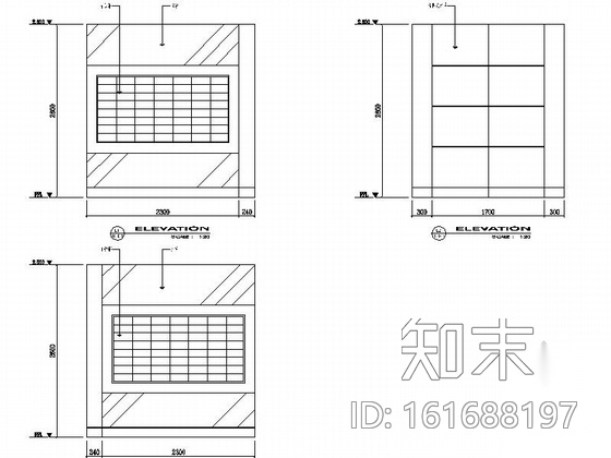 [浙江]酒店式公寓样板房电梯厅装修设计施工图cad施工图下载【ID:161688197】