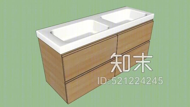 宜家浴室柜SU模型下载【ID:521224245】