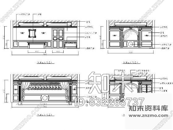 图块/节点西餐包房立面设计图Ⅰcad施工图下载【ID:832263737】