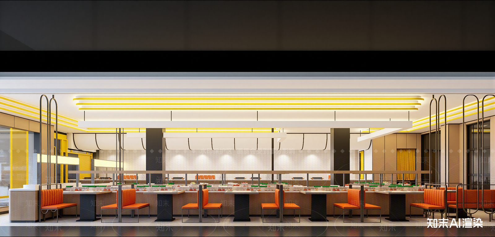 自助餐厅3D模型下载【ID:1214007322】