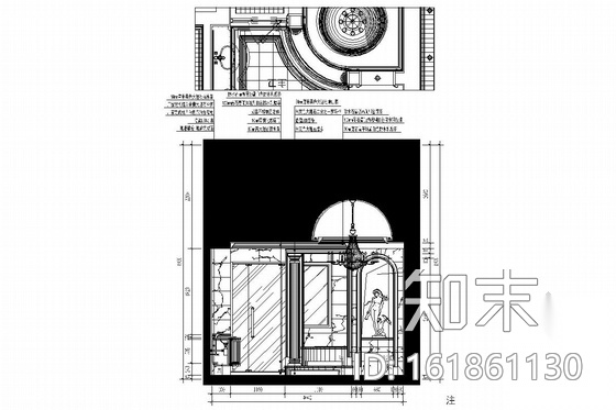 [上海]交通便利高档森林住宅区欧式风格两层别墅装修图cad施工图下载【ID:161861130】