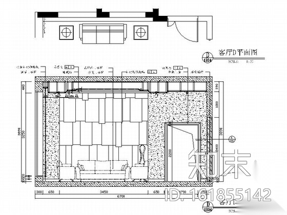 [深圳]高档小区摩洛哥风情三居室装修图（含效果图）cad施工图下载【ID:161855142】