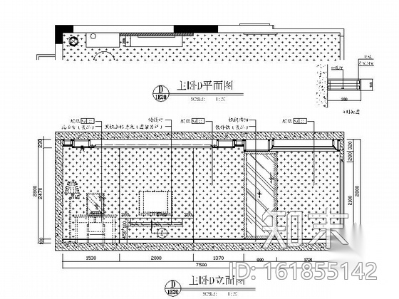 [深圳]高档小区摩洛哥风情三居室装修图（含效果图）cad施工图下载【ID:161855142】