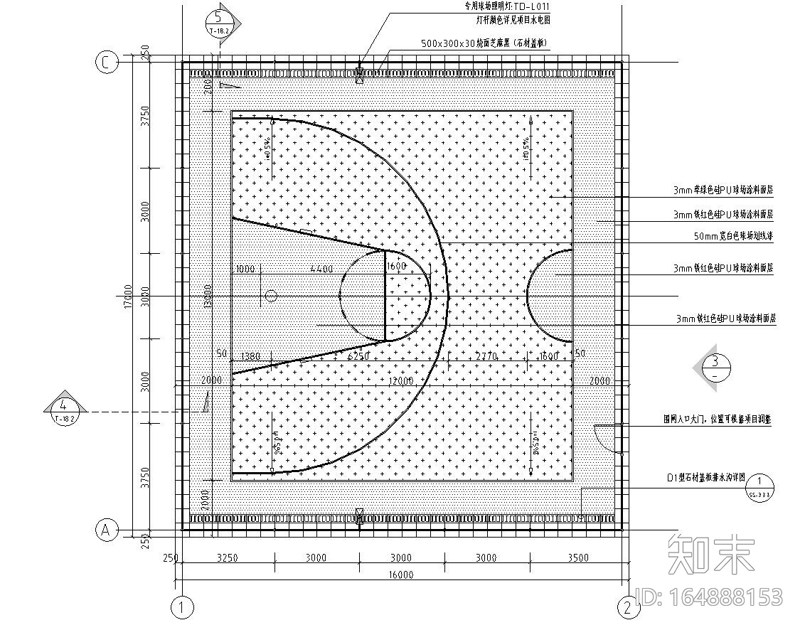 园建标准构造图集| 篮球场大样图施工图下载【ID:164888153】